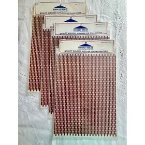 Handley House Brick Sheets (4) for Dollhouse/Miniature 17"Lx 12"W Vintage READ